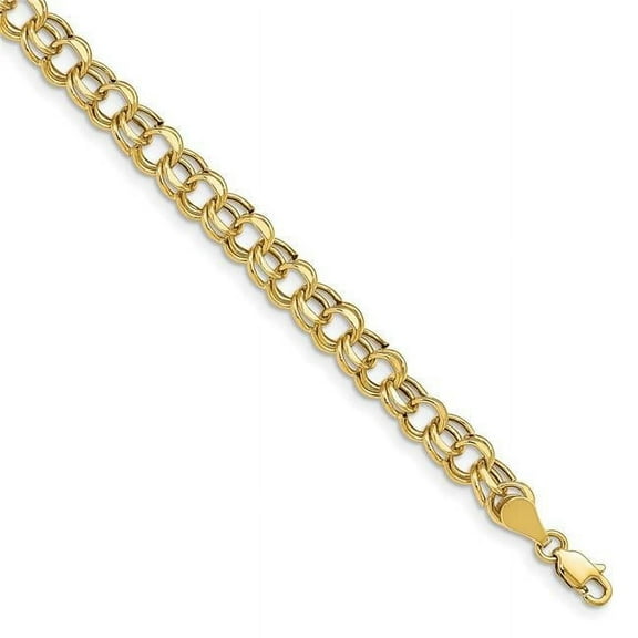 Primal Gold 14 Karat Yellow Gold Lite 5.5mm Double Link Charm Bracelet