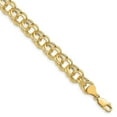 thumbnail image 1 of Primal Gold 14 Karat Yellow Gold Lite 8.5mm Double Link Charm Bracelet, 1 of 2
