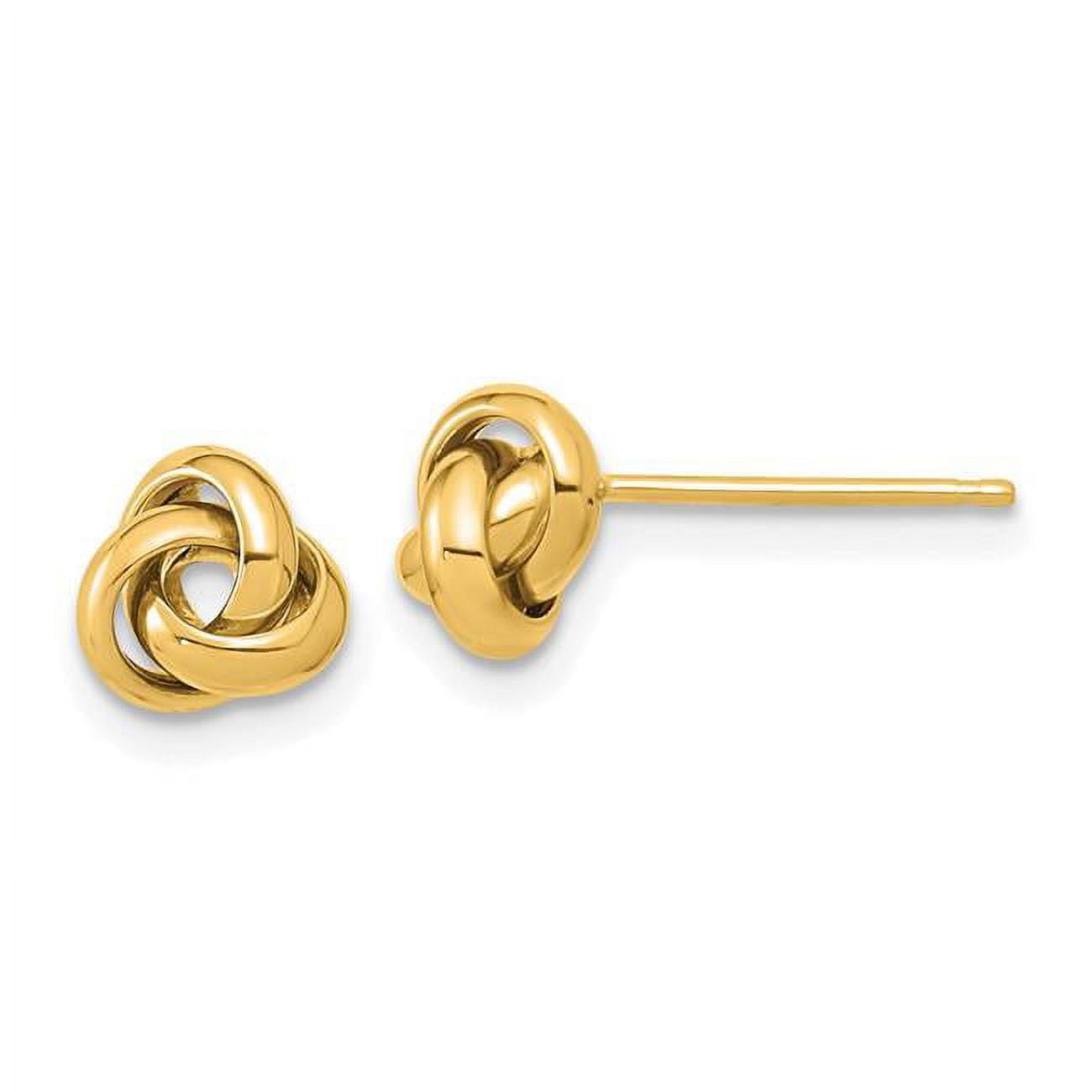 Primal Gold 14 Karat Yellow Gold Love Knot Post Earrings