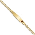 thumbnail image 1 of Primal Gold 14 Karat Yellow Gold Medical Soft Diamond Shape Red Enamel Anchor Link ID Bracelet, 1 of 3