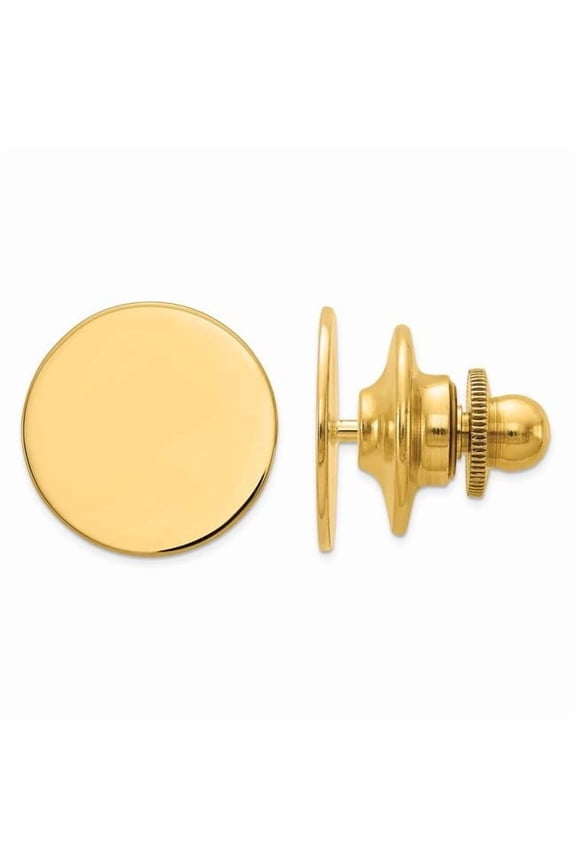 14 Karat Yellow Gold Men's Circular Tie Tac
