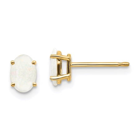 Primal Gold 14 Karat Yellow Gold October Opal Earrings