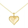 thumbnail image 1 of Primal Gold 14 Karat Yellow Gold Polished 3-D Puffed Heart Pendant with 18-inch Cable Rope Chain, 1 of 6