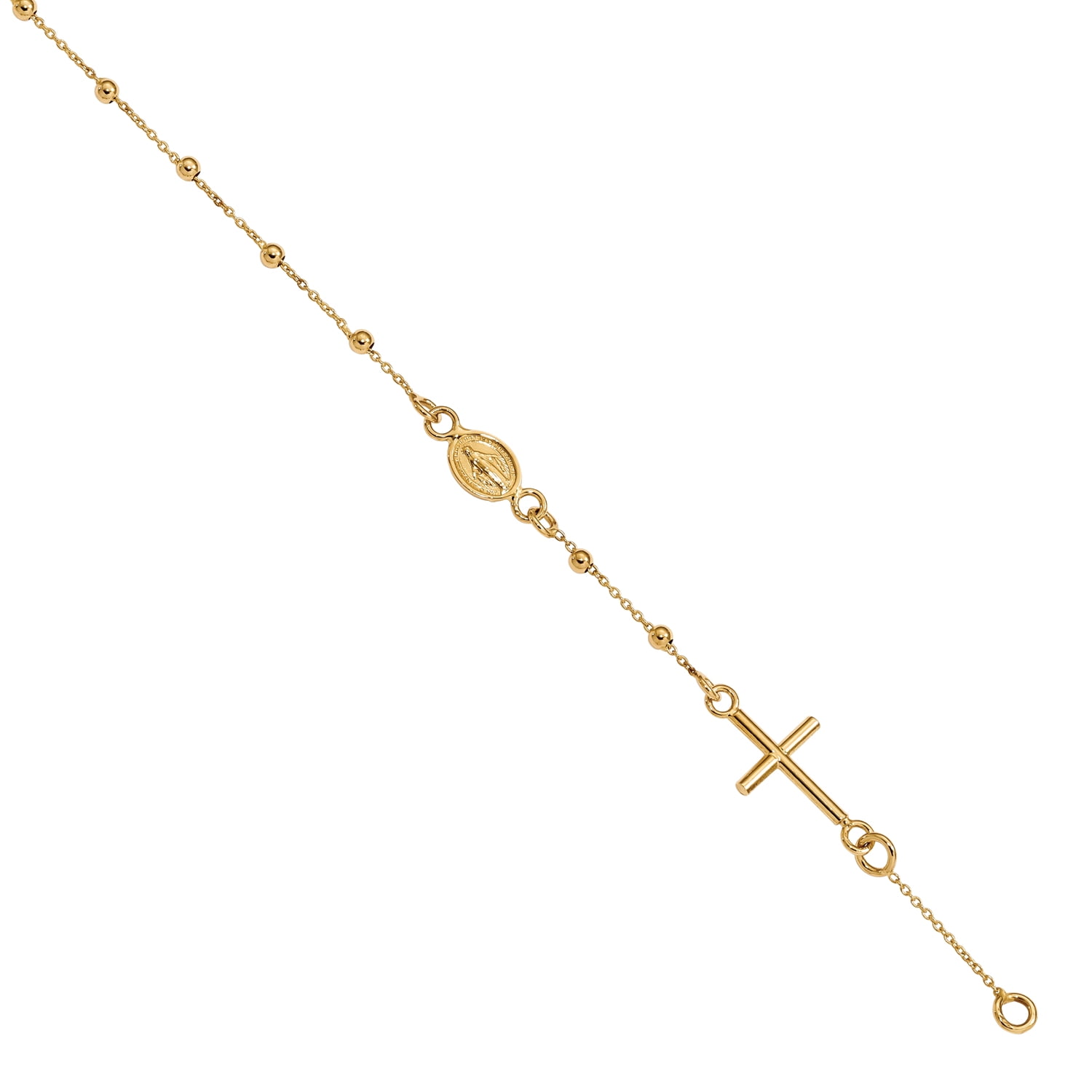 10k Yellow Gold Rosary Bracelet  Liberal Jewellery