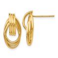 thumbnail image 1 of Primal Gold 14 Karat Yellow Gold Polished Fancy Post Earrings, 1 of 5