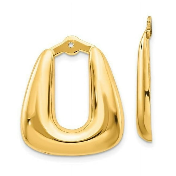 Primal Gold 14 Karat Yellow Gold Polished Hoop Earring Jackets