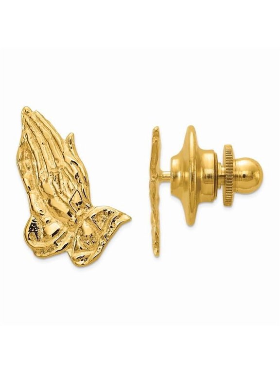 14 Karat Yellow Gold Praying Hands Tie Tac