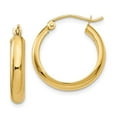 thumbnail image 1 of Primal Gold 14 Karat Yellow Gold Round Tube Hoop Earrings, 1 of 4