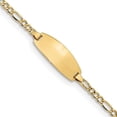 thumbnail image 1 of Primal Gold 14 Karat Yellow Gold Semi-Solid Oval Figaro ID Bracelet, 1 of 3