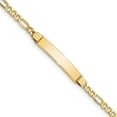 thumbnail image 1 of Primal Gold 14 Karat Yellow Gold Semi-solid Figaro Link ID Bracelet, 1 of 3
