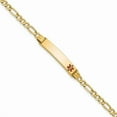 thumbnail image 1 of Primal Gold 14 Karat Yellow Gold Semi-solid Medical Red Enamel Figaro ID Bracelet, 1 of 3