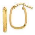 thumbnail image 1 of Primal Gold 14 Karat Yellow Gold Small 3x2mm Oval Hoop Earrings, 1 of 4