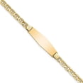 thumbnail image 1 of Primal Gold 14 Karat Yellow Gold Soft Diamond Shape Anchor Link ID Bracelet, 1 of 4