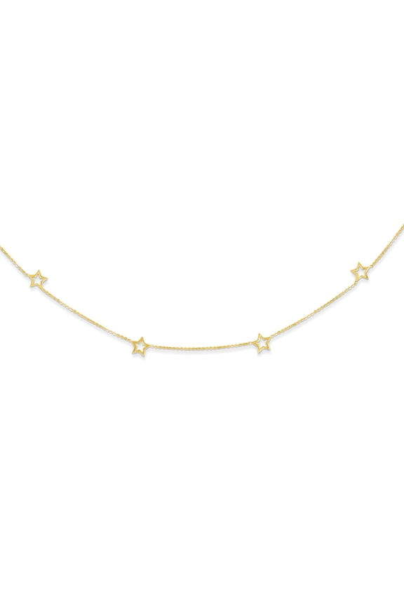 14 Karat Yellow Gold Star with 2-inch Extension Necklace