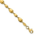 thumbnail image 1 of Primal Gold 14 Karat Yellow Gold Twisted Fancy Link 8 Inch Bracelet, 1 of 4