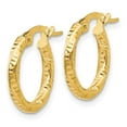 thumbnail image 1 of Primal Gold 14 Karat Yellow Gold and Textured Hoop Earrings, 1 of 5