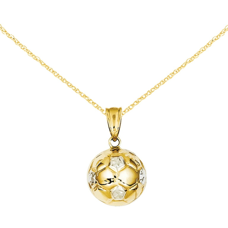 Gold chain shop with soccer ball
