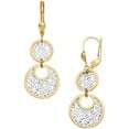 thumbnail image 1 of Primal Gold 14 Karat Yellow Gold with White Rhodium Polished and Textured Leverback Earrings, 1 of 4