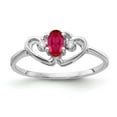 thumbnail image 1 of Primal Gold 14 karat White Gold 5x3mm Oval Ruby and Diamond Ring, 1 of 3