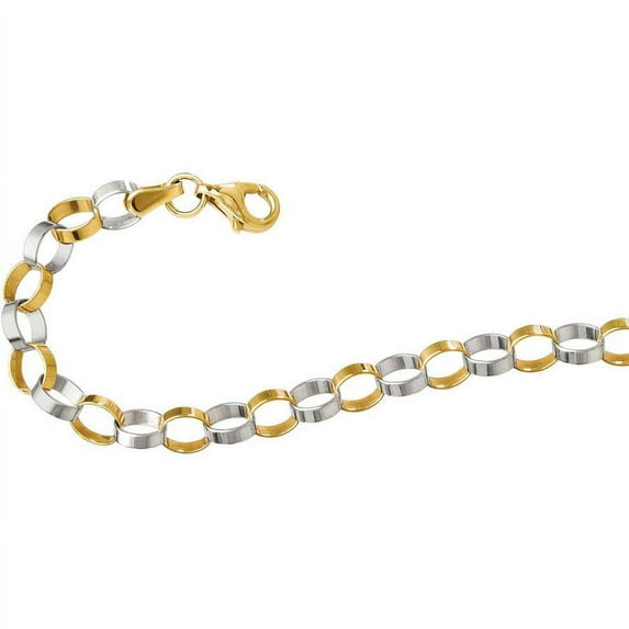 Primal Gold 14K Two Tone Gold Bracelet