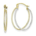 thumbnail image 1 of Primal Gold 14K Two Tone Gold Hoop Earrings, 1 of 4