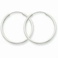 thumbnail image 1 of Primal Gold 14K White Gold 1.5mm Endless Hoop Earrings, 1 of 4