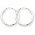 thumbnail image 1 of Primal Gold 14K White Gold 1.5mm Endless Hoop Earrings, 1 of 4