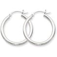thumbnail image 1 of Primal Gold 14K White Gold 2.5mm Tube Hoop Earrings, 1 of 4