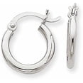 thumbnail image 1 of Primal Gold 14K White Gold 2x12mm Lightweight Tube Hoop Earrings, 1 of 4