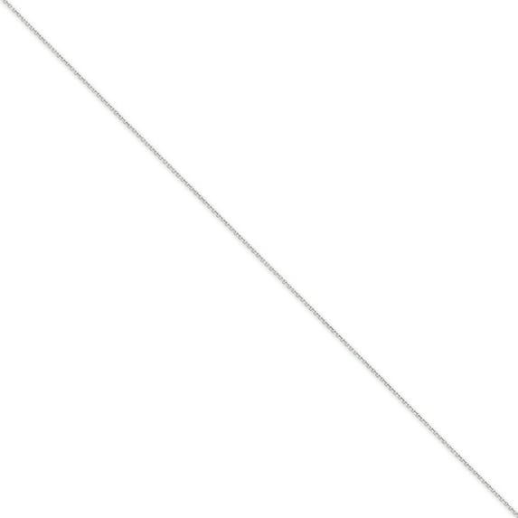 Primal Gold 14K White Gold .65mm Diamond Cut Round Open Link Cable Chain