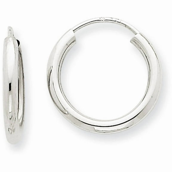 Primal Gold 14K White Gold Endless 2mm Hoop Earrings