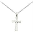 thumbnail image 1 of Primal Gold 14K White Gold Hollow Cross Pendant, 1 of 9