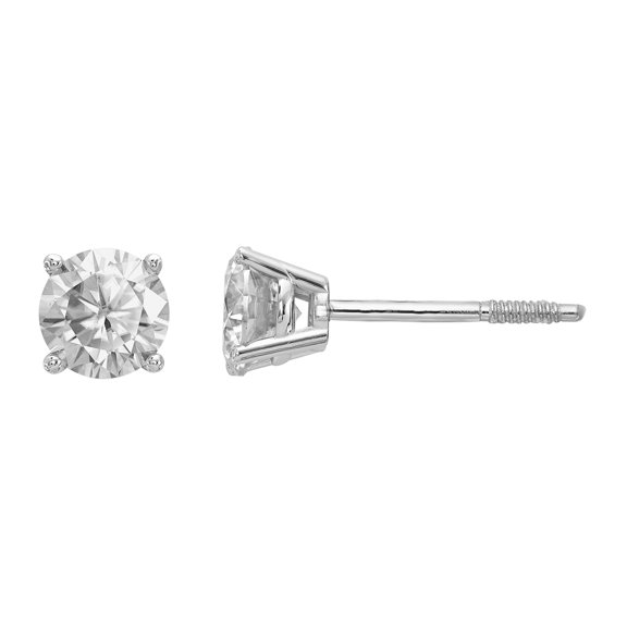 Primal Gold 14K White Gold Lab Grown Diamond 1/4ctw VS/SI, D E F, Screw Back Earrings