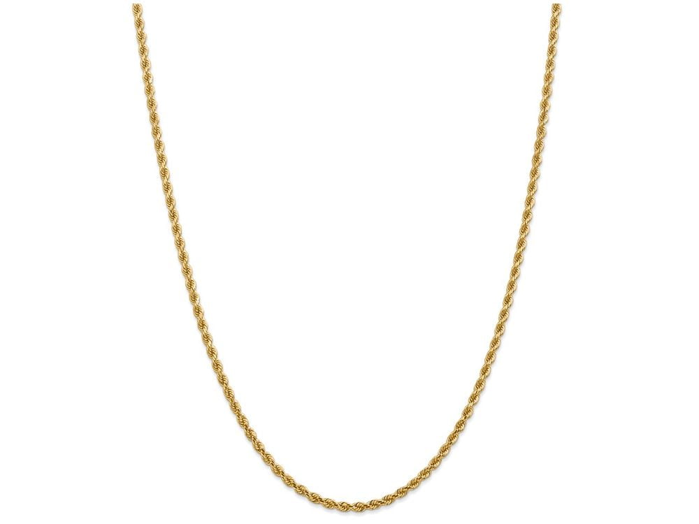 Primal Gold 14K Yellow Gold 2.75mm Diamond Cut Rope with Lobster Clasp Chain