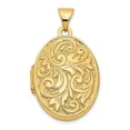 thumbnail image 1 of Primal Gold 14K Yellow Gold Love You Always Swirl Reversible Locket, 1 of 5