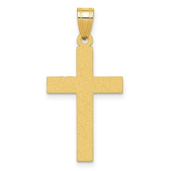 Primal Gold 14K Yellow Gold Sandblasted Cross Pendant