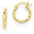 thumbnail image 1 of Primal Gold 14K Yellow Gold Twist Hoop Earring, 1 of 4