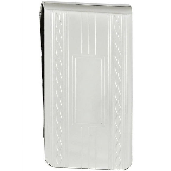 Primal Gold Rhodium-plated Kelly Waters Patterned Edge Money Clip