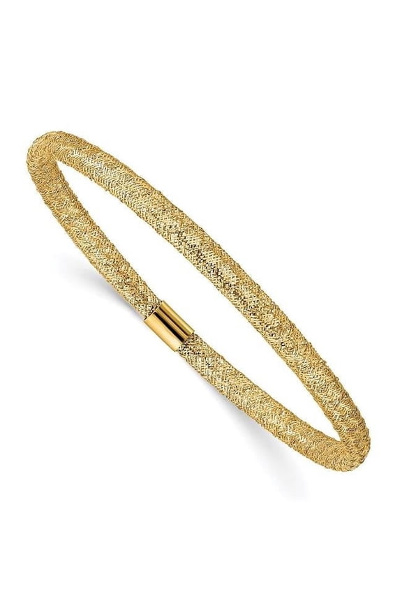 Stretch Mesh Bracelet 7'' in 14K Yellow Gold with Gift Box
