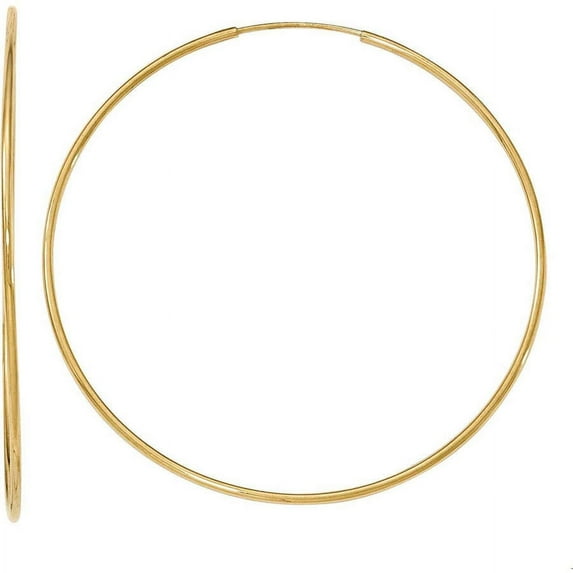 Primal Gold Yellow Gold Endless Tube Hoop Earrings, 10K Gold, 54mm Diameter