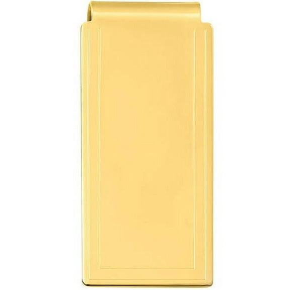 Primal Gold-plated Kelly Waters Engraved Edge Plain Hinged Money Clip