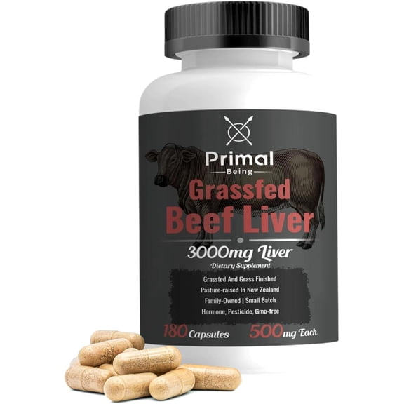 Primal Being Grassfed Beef Liver- Supports Energy, Longevity, Metabolic Health, and Detoxification