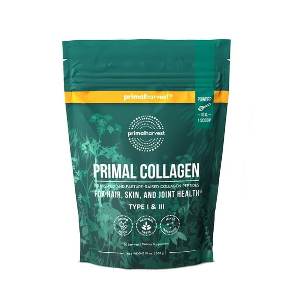 Primal Harvest Collagen Powder, Hydrolyzed, 30 Servings