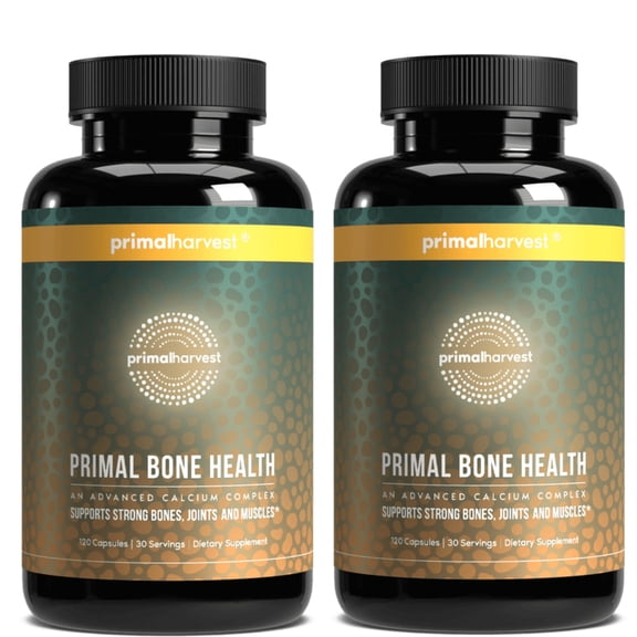 Primal Harvest Primal Bone Health: 2-Pack Calcium Complex for Bones, Joints & Muscles (240ct)