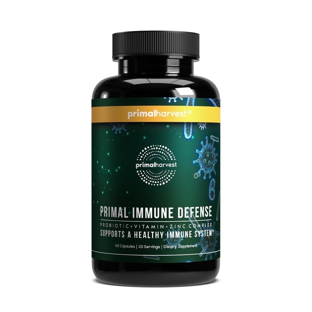 Primal Harvest Primal Immune Defense 10-in-1 Immune Support Supplement, 60 Capsules