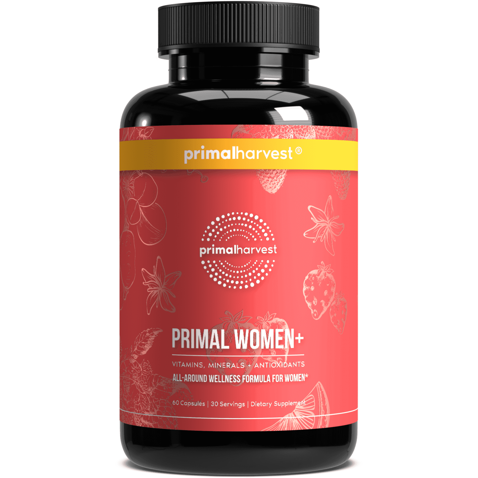 Primal Harvest Prime Women+ Multivitamin Vitamin A, Vitamin C, Vitamin D and E, Vitamin B12, B6, Biotin, Zinc Supplements, 30 Capsules 1 Pack