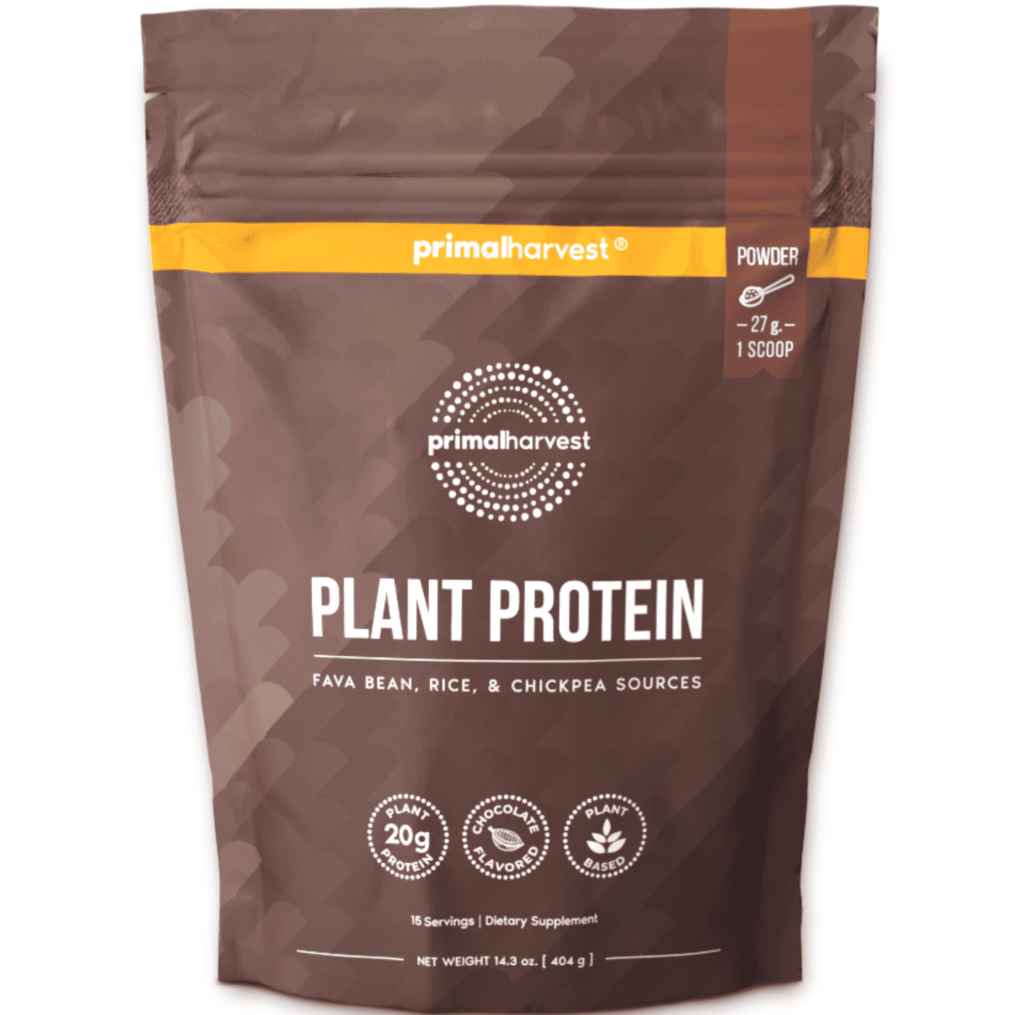 Primal Harvest Vegan Protein Powder Chocolate Flavored (15 Servings)