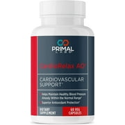 Primal Health CardioRelax AO - Coenzyme Q10 Formula, Bioperine + Olive Leaf Extract - 60 Capsules