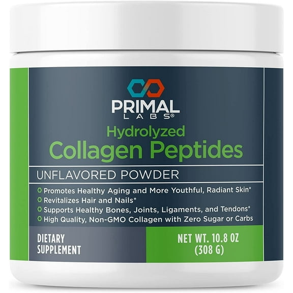 Primal Health Hydrolyzed Collagen Peptides- Healthy Hair, Nails, Skin, & Joints - Keto Friendly