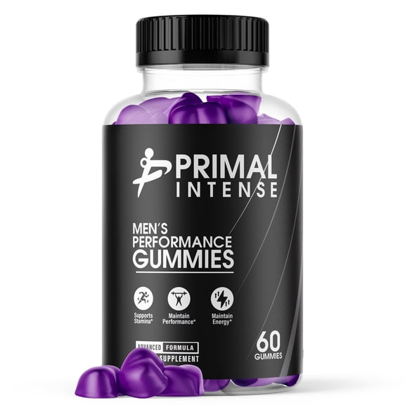 Primal Intense Gummies Advanced Formula All Natural Vitamin Supplement 60 Gummies